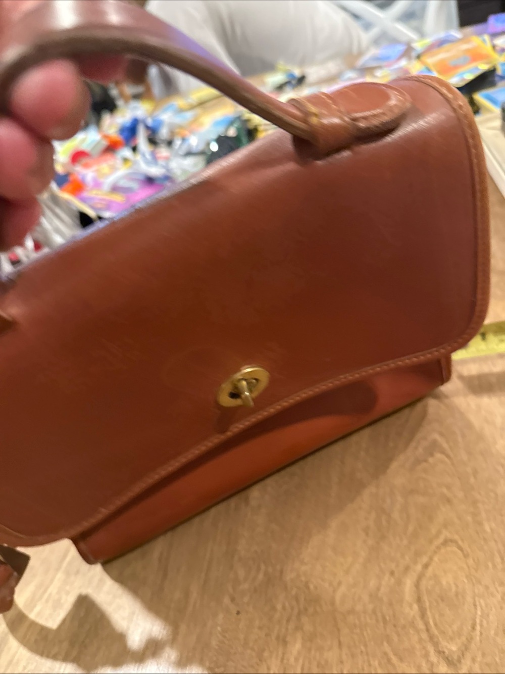 COACH Court Vintage British Tan Leather 9870 Made in the United States - Picture 8 of 11